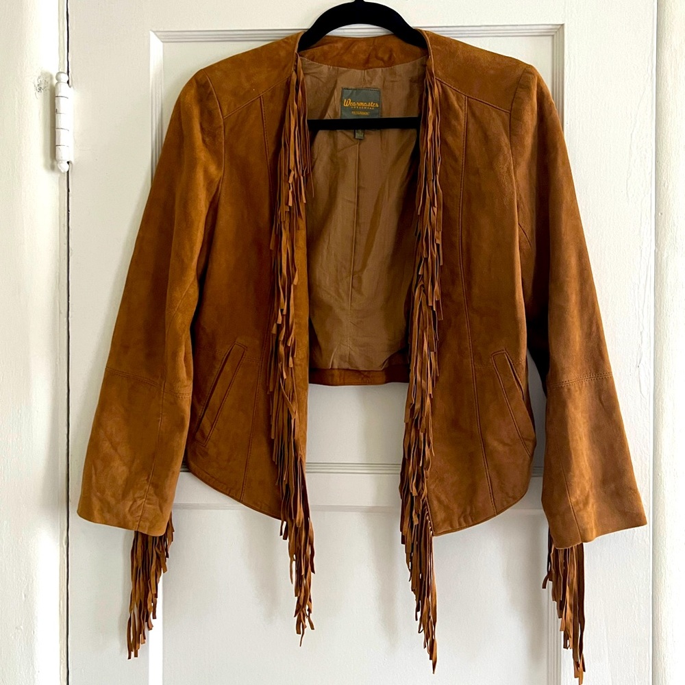 Madewell Tan Suede Fringe Jacket